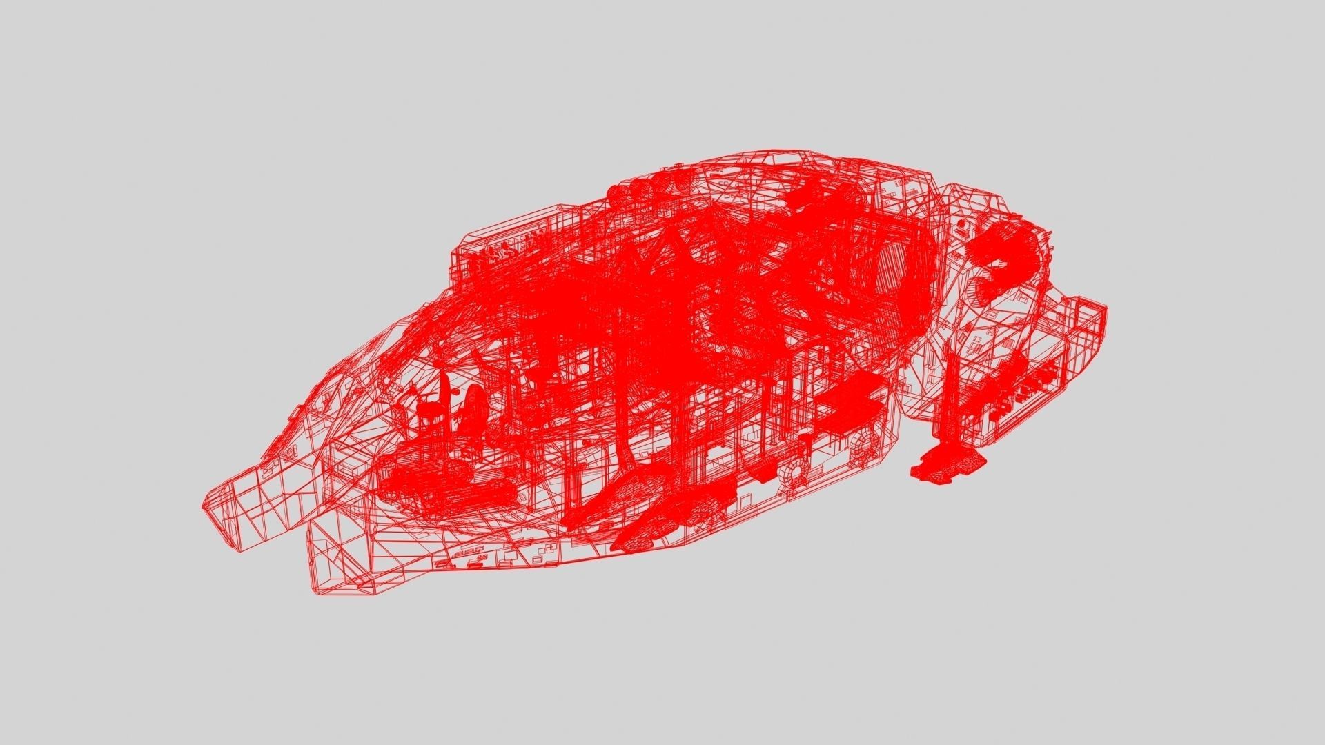 USNF Lazarus Spaceship with full Interior Low-poly 3D model_23