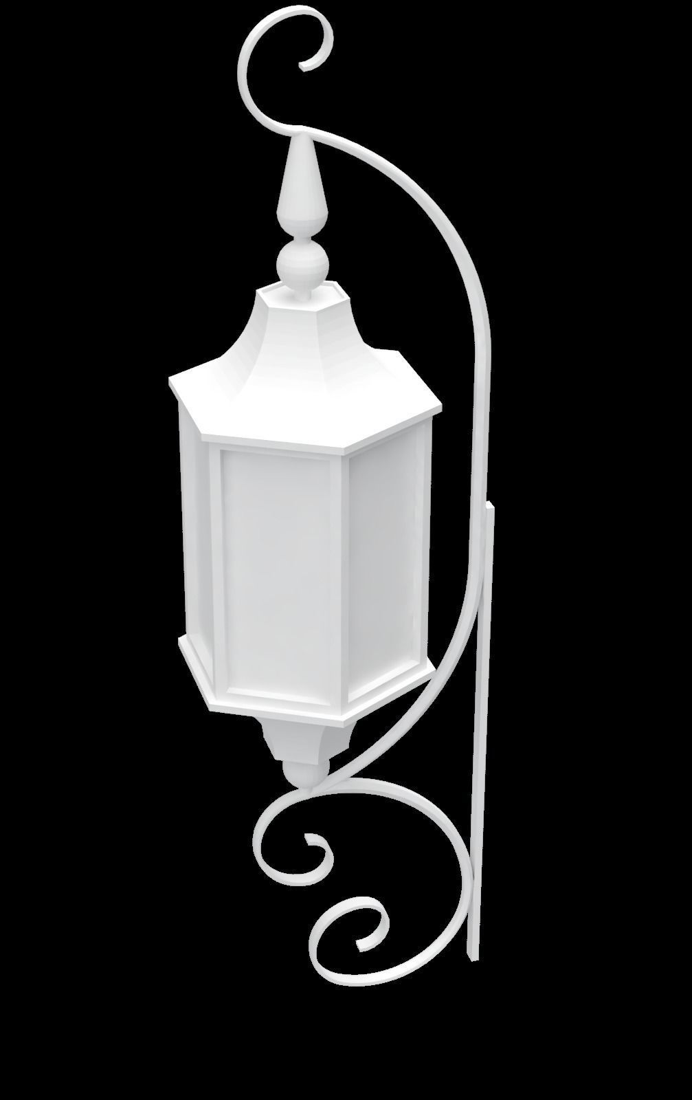 Wall hung light fixture architectural decorative light 3D model_4
