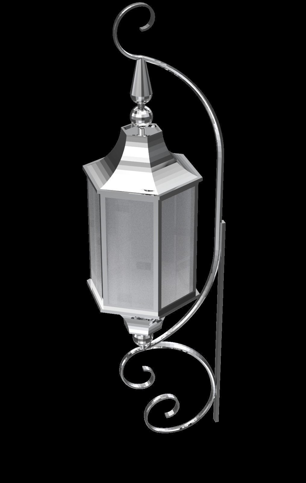 Wall hung light fixture architectural decorative light 3D model_3