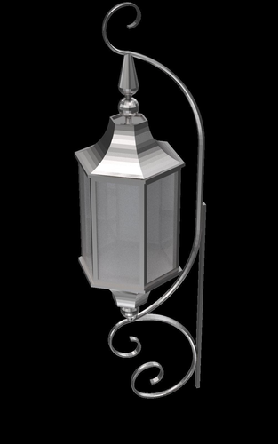 Wall hung light fixture architectural decorative light 3D model