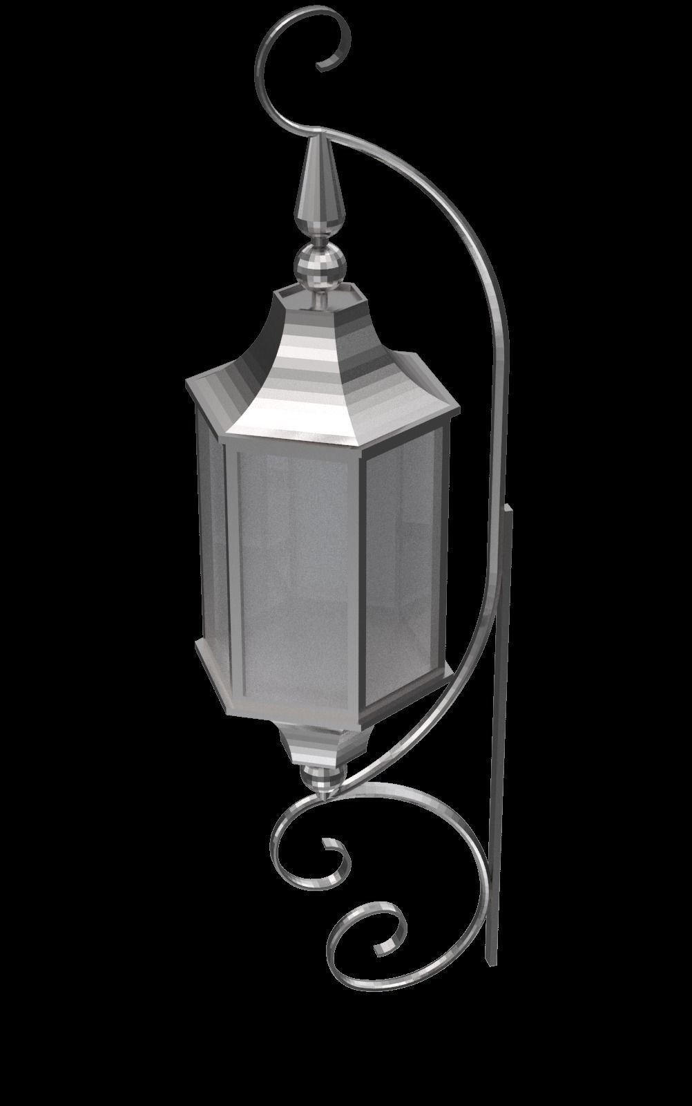 Wall hung light fixture architectural decorative light 3D model_0