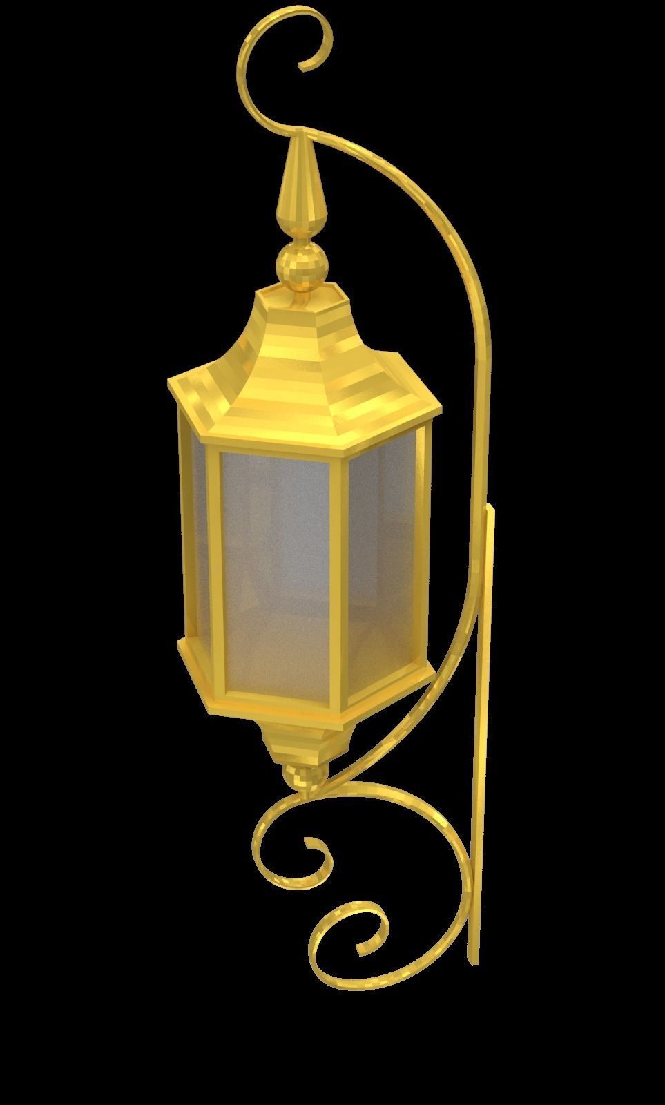 Wall hung light fixture architectural decorative light 3D model_2