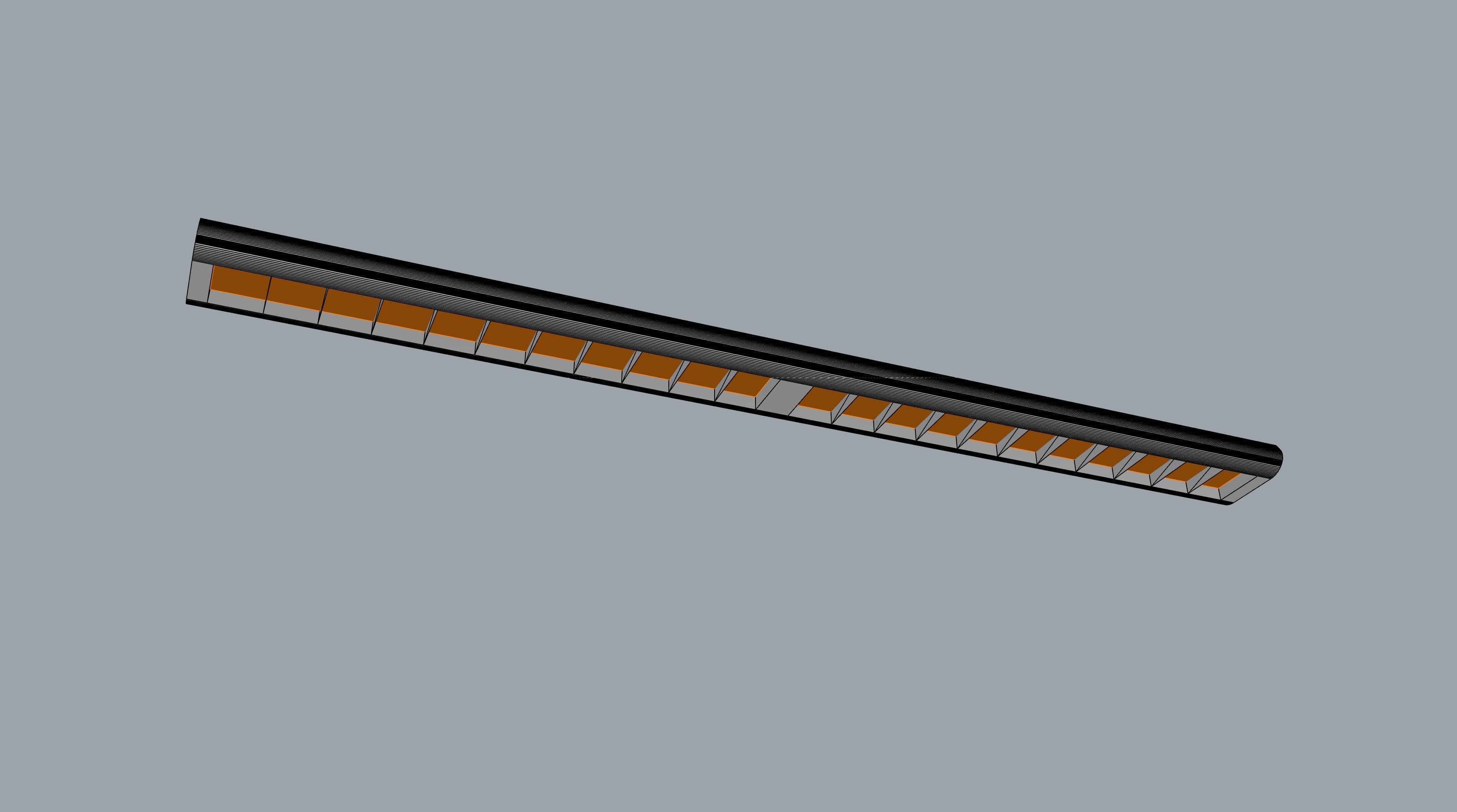 Ceiling hung fluorescent light architectural office light fixtur 3D model_4