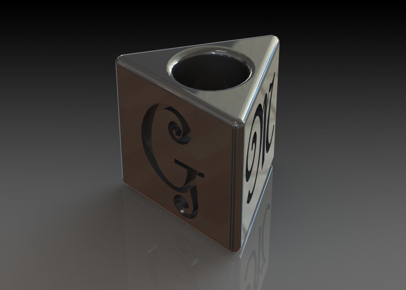 Monogramed Charm Free 3D print model_4