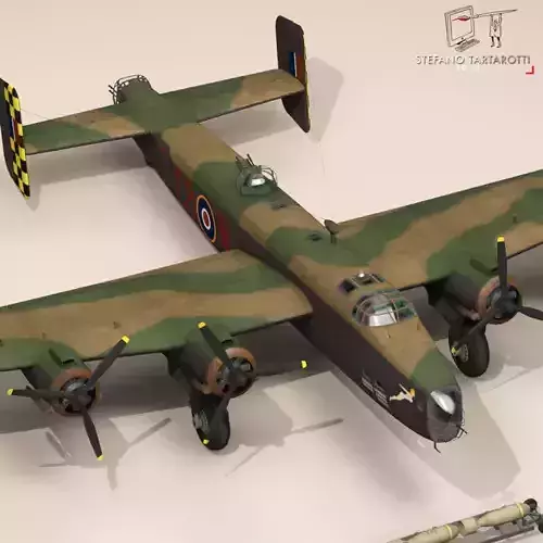 Handley page halifax MK3 RAF 3D model