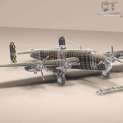 Handley page halifax MK3 RAF 3D Model .3ds .fbx .c4d .dxf ...