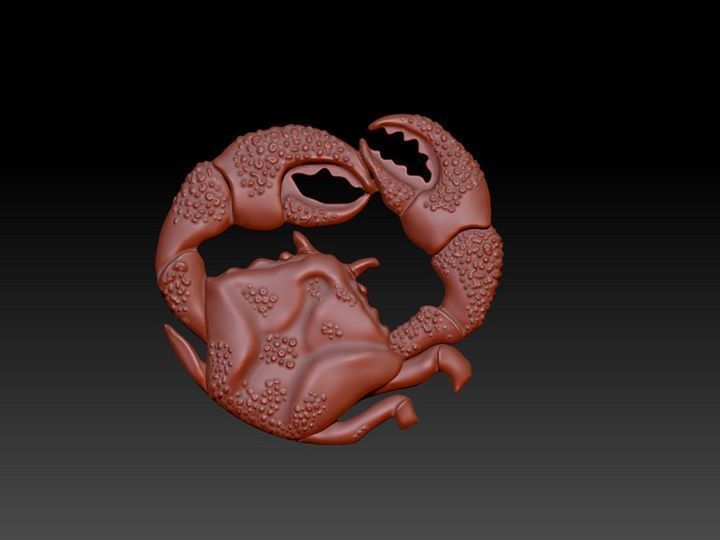 Zodiak 9 zodiac pendant with diamonds 3D print model_2