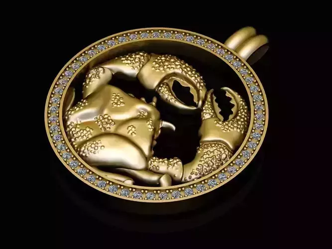 Zodiak 9 zodiac pendant with diamonds