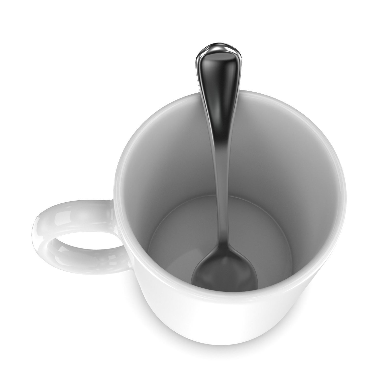 Promotional Mug And Spoon Realistic  3D model_9