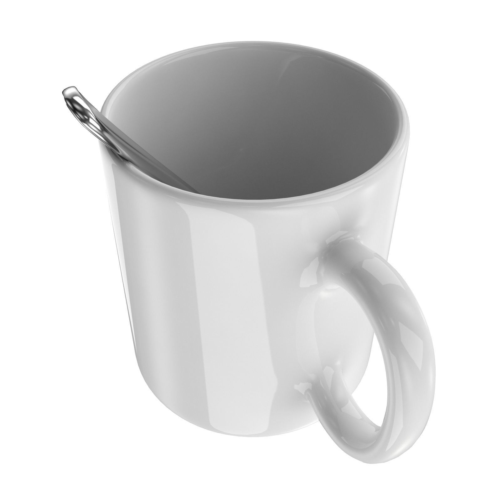 Promotional Mug And Spoon Realistic  3D model_3