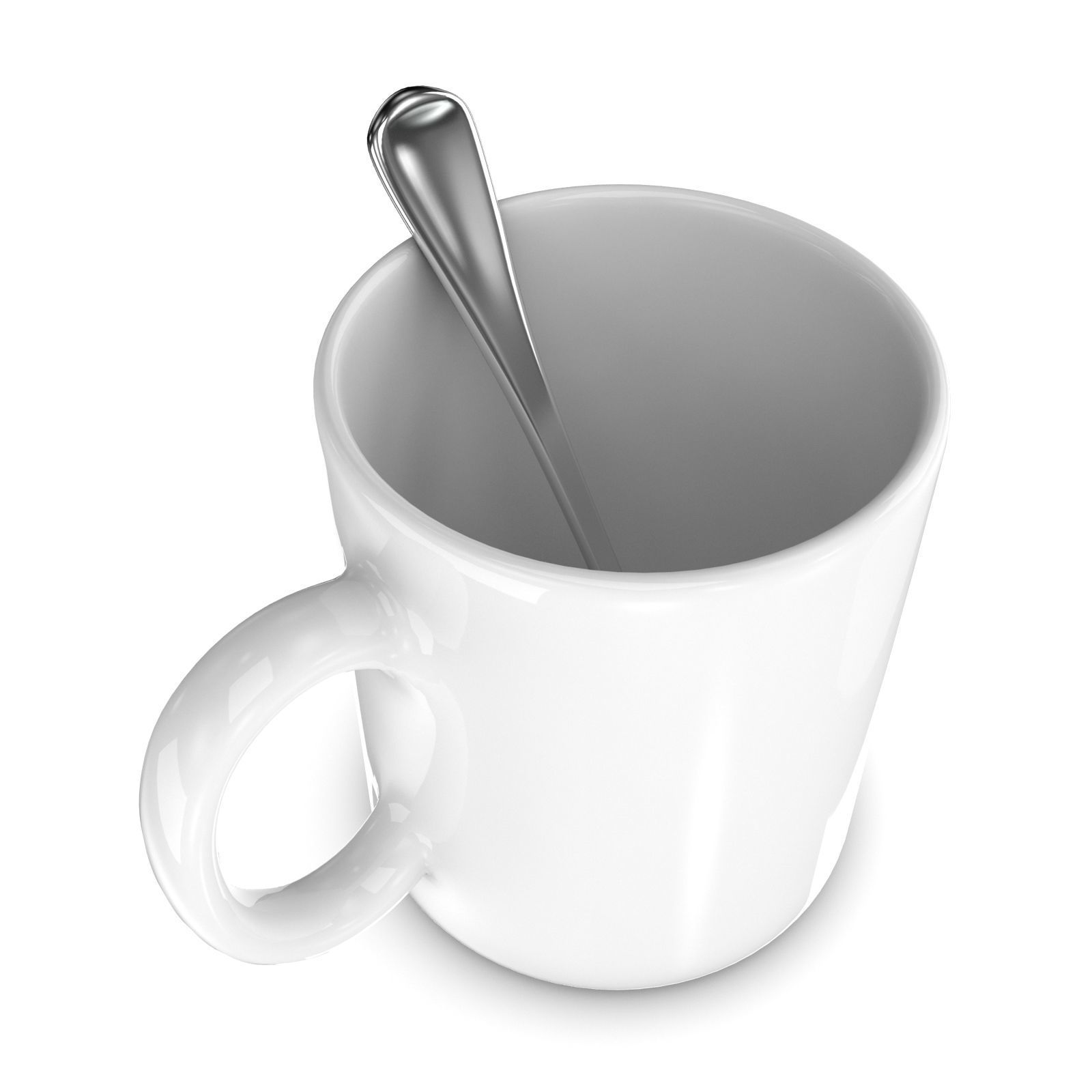Promotional Mug And Spoon Realistic  3D model_6