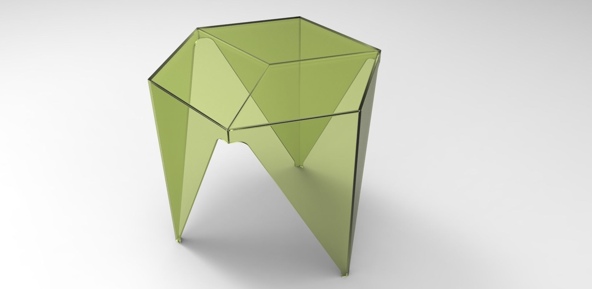 Hex Cube Stool 3D model_7