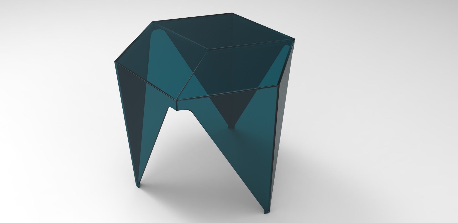 Hex Cube Stool 3D model_6