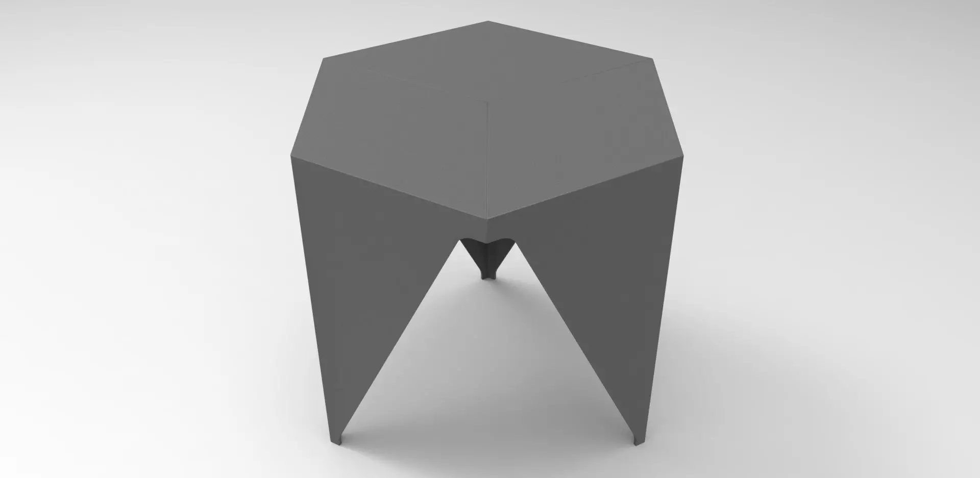 Hex Cube Stool 3D model_0