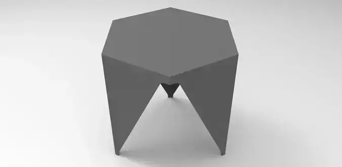 Hex Cube Stool 3D model
