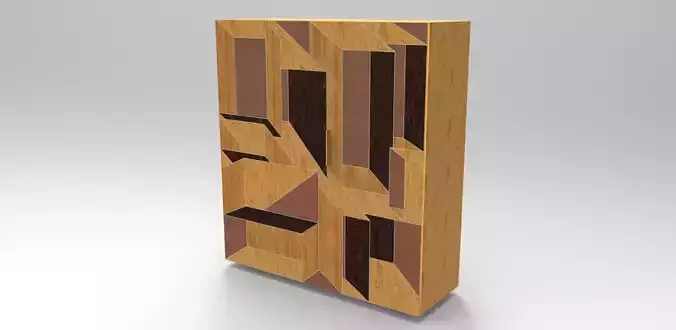 Wooden Inlay Wardrobe