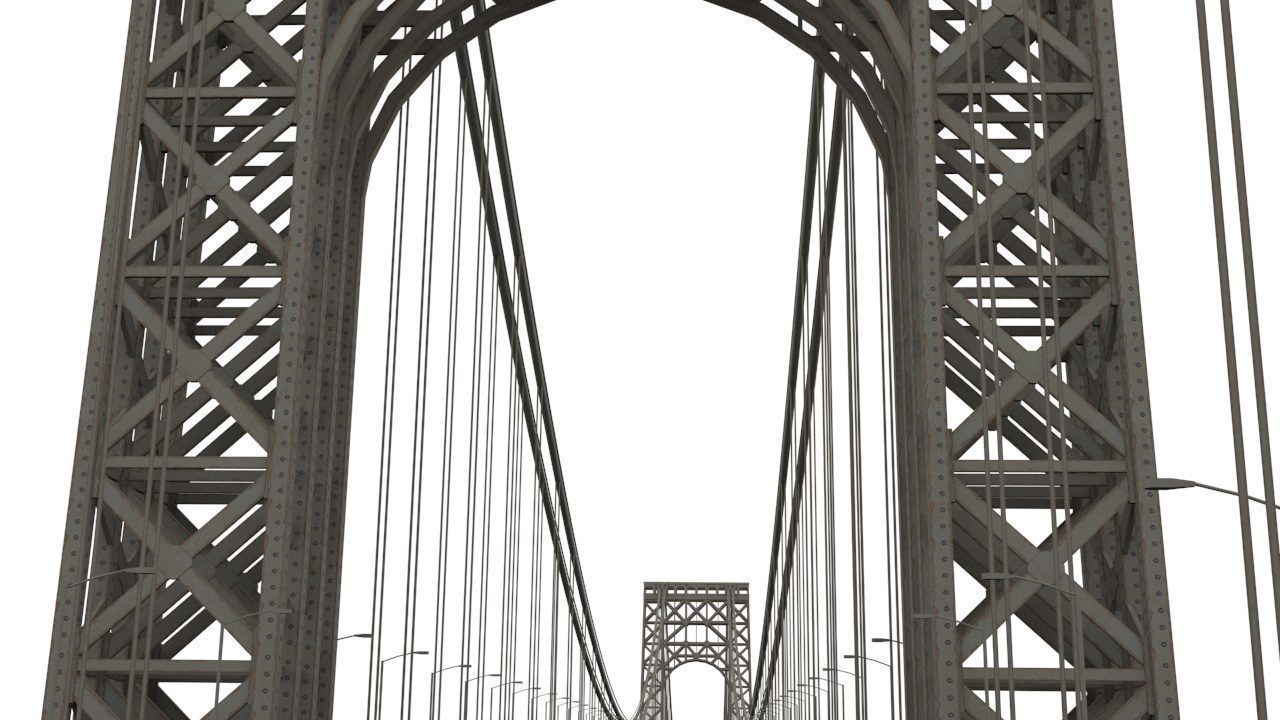 George Washington Bridge Low-poly 3D model_4