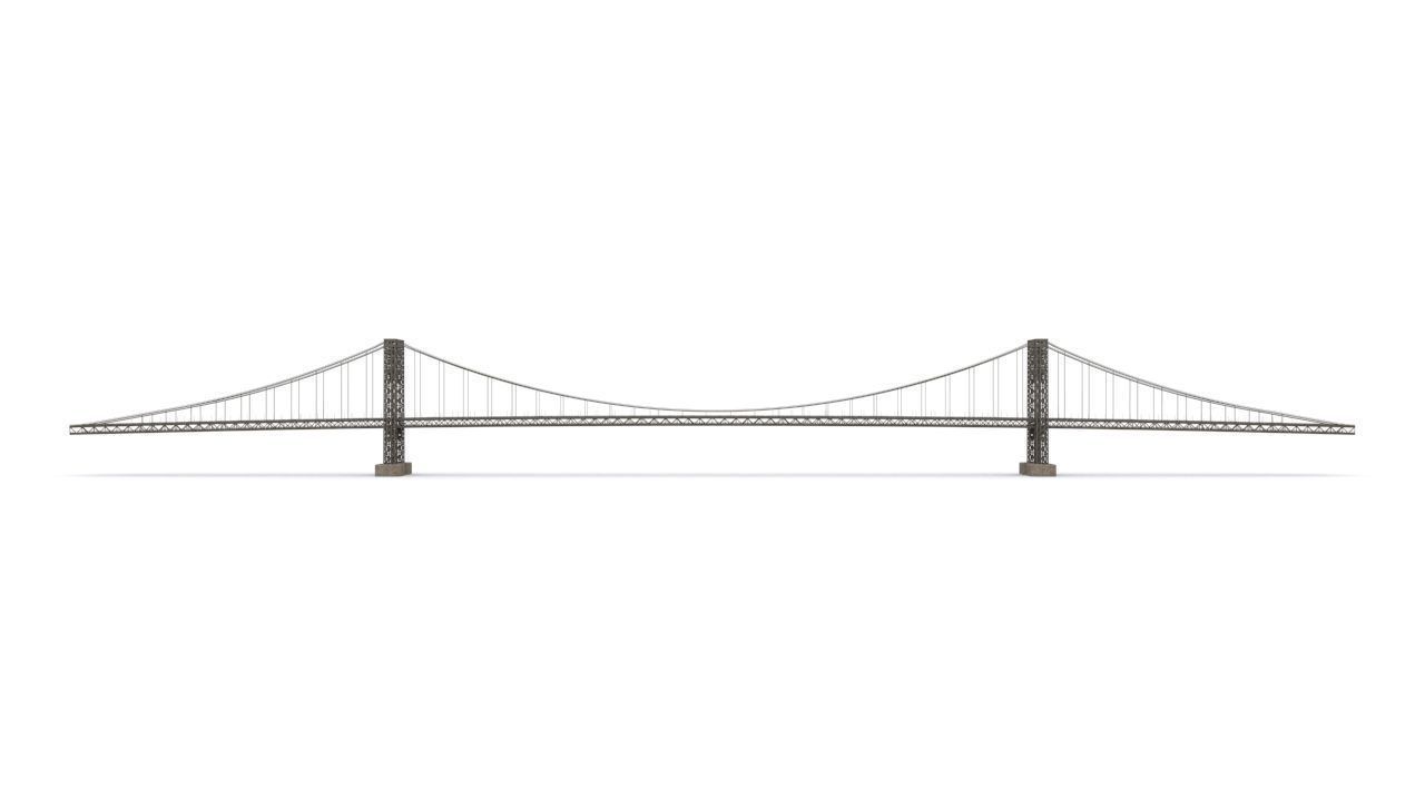 George Washington Bridge Low-poly 3D model_6