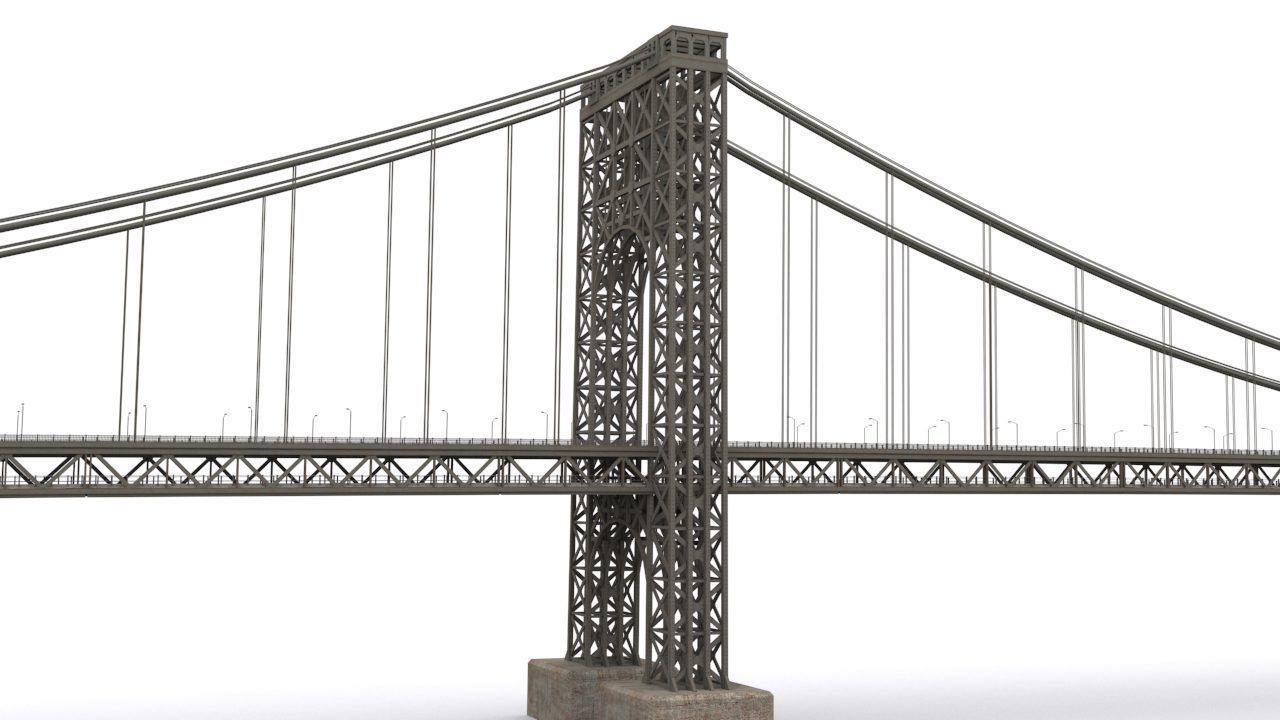 George Washington Bridge Low-poly 3D model_2