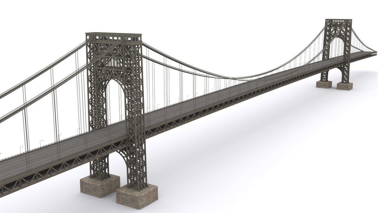 George Washington Bridge Low-poly 3D model_1