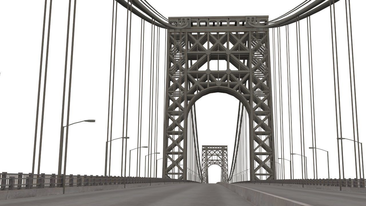 George Washington Bridge Low-poly 3D model_3