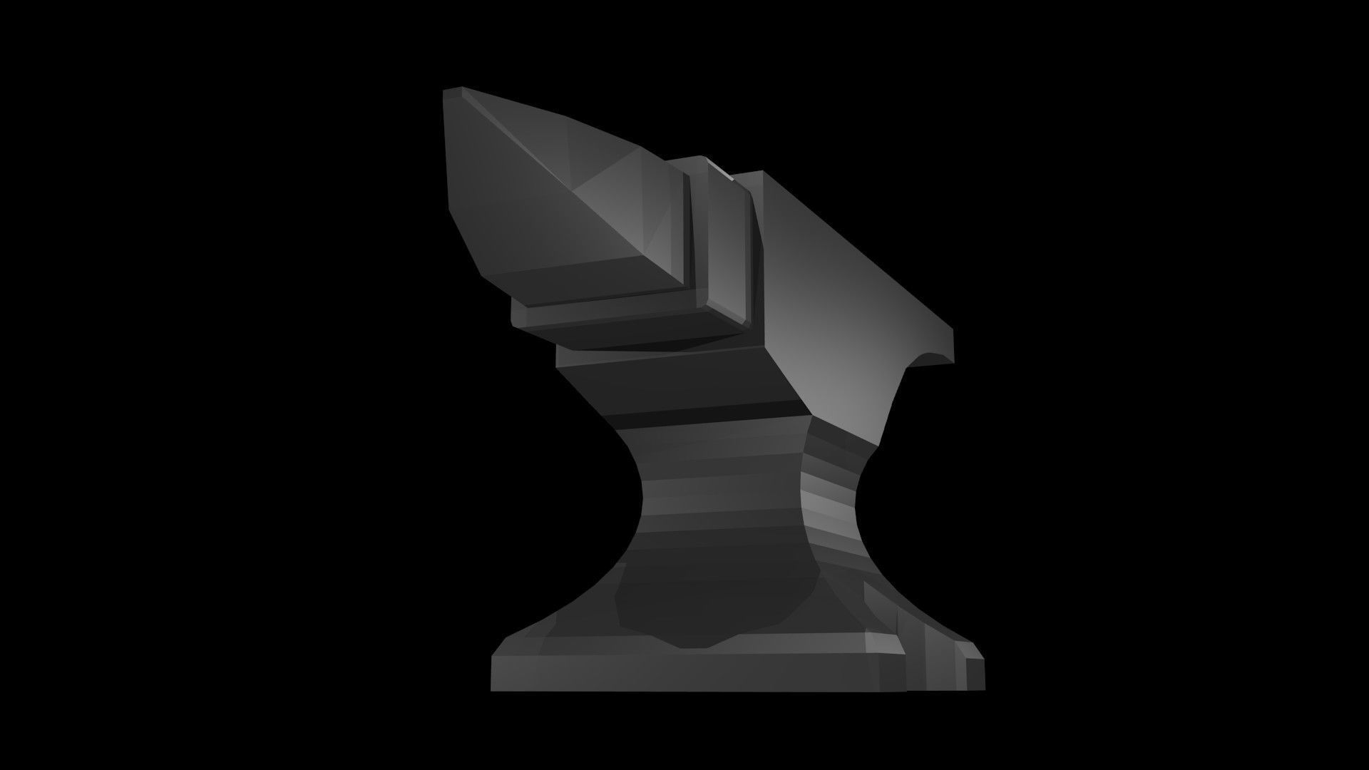 Low poly Anvil Low-poly 3D model_5