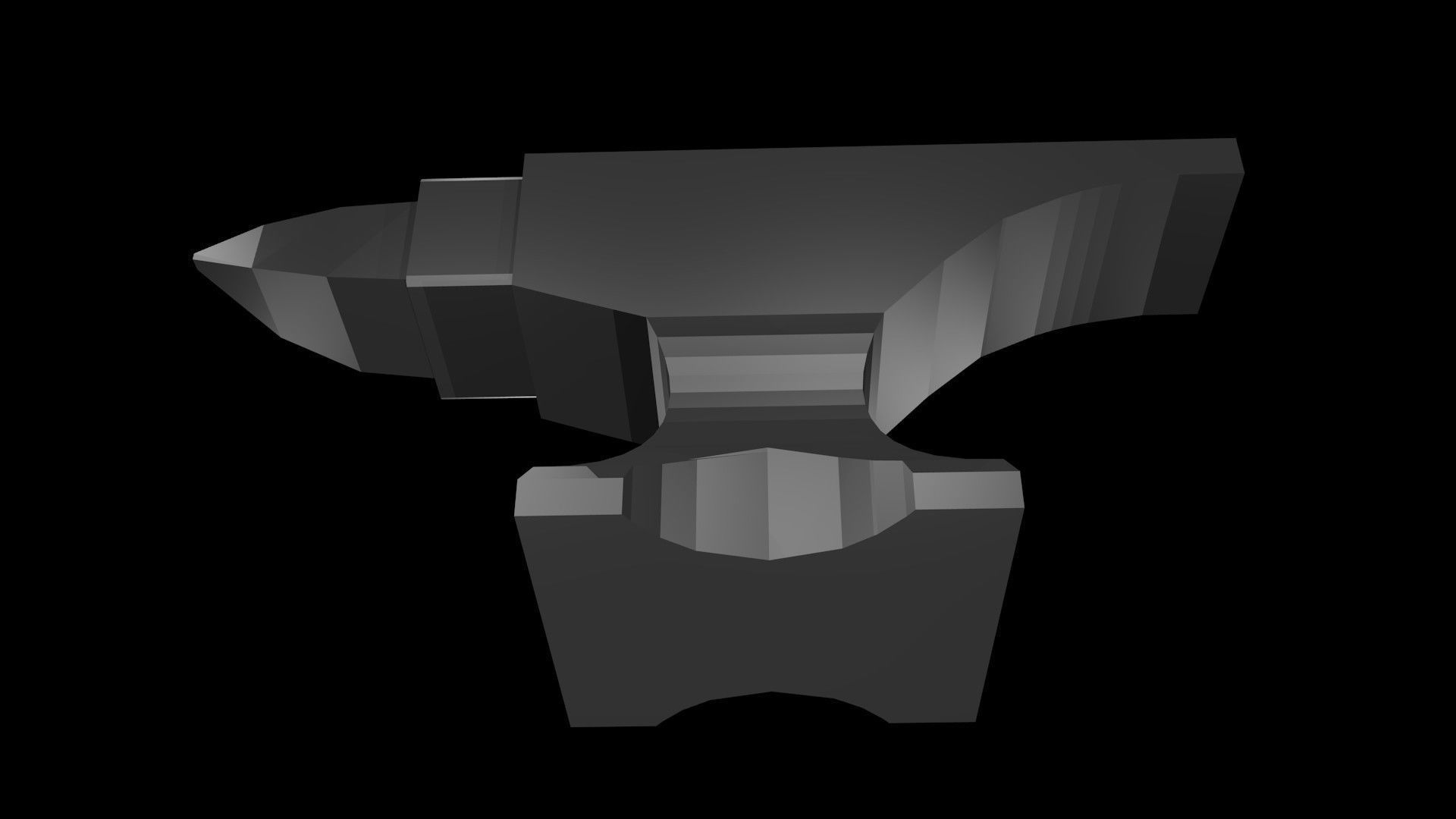 Low poly Anvil Low-poly 3D model_4
