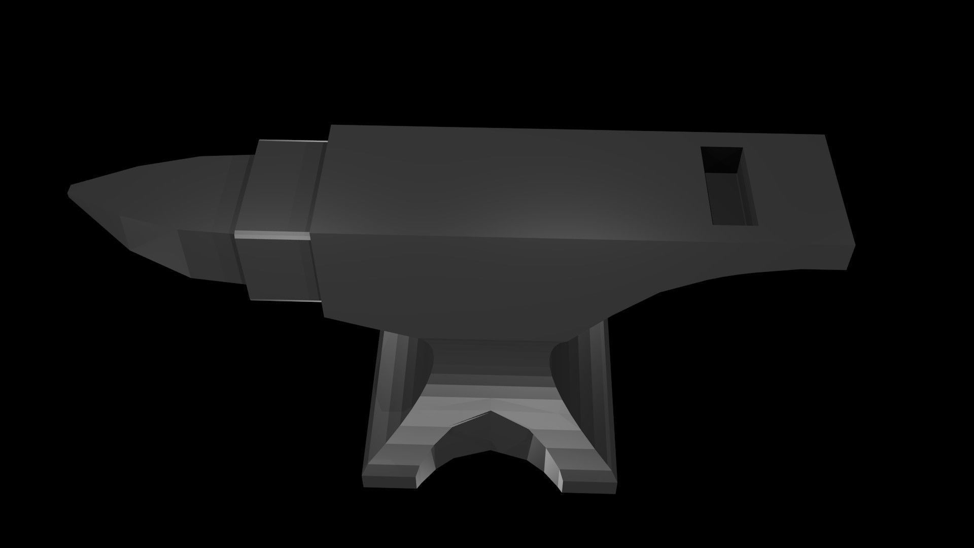 Low poly Anvil Low-poly 3D model_8