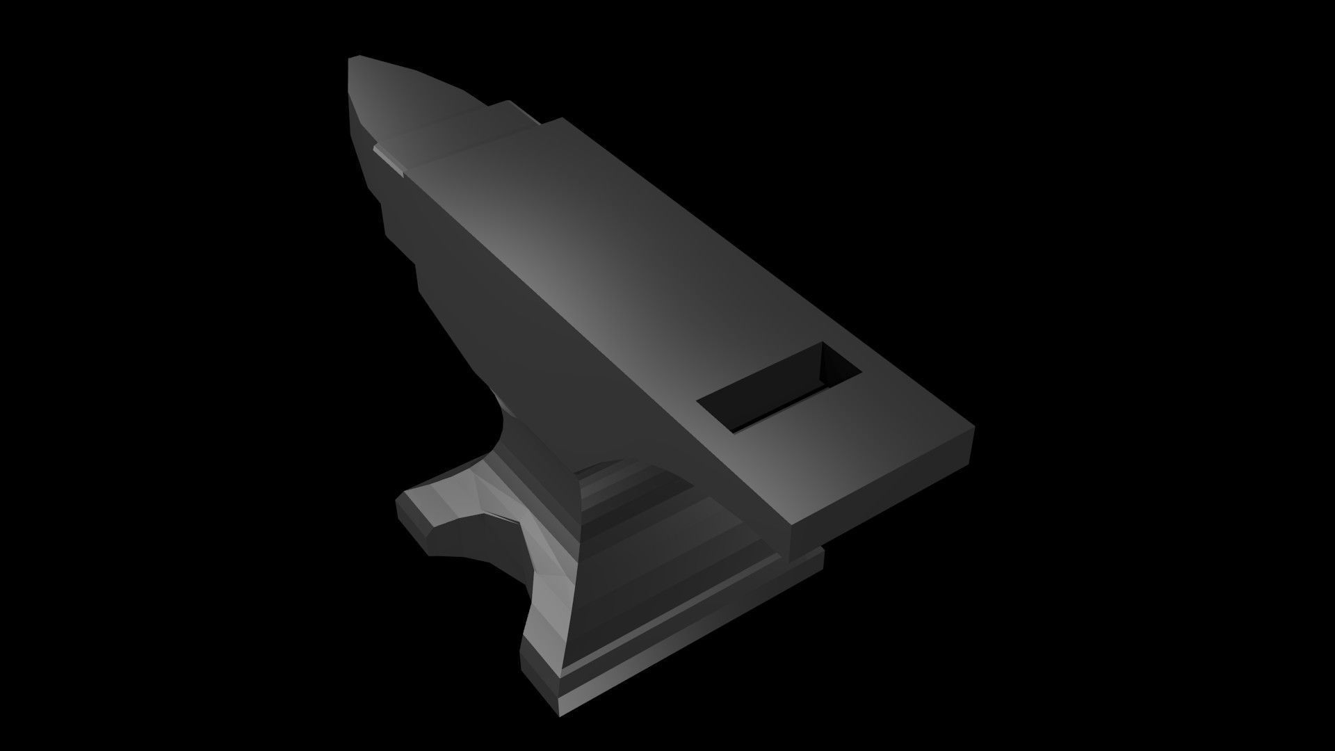 Low poly Anvil Low-poly 3D model_6