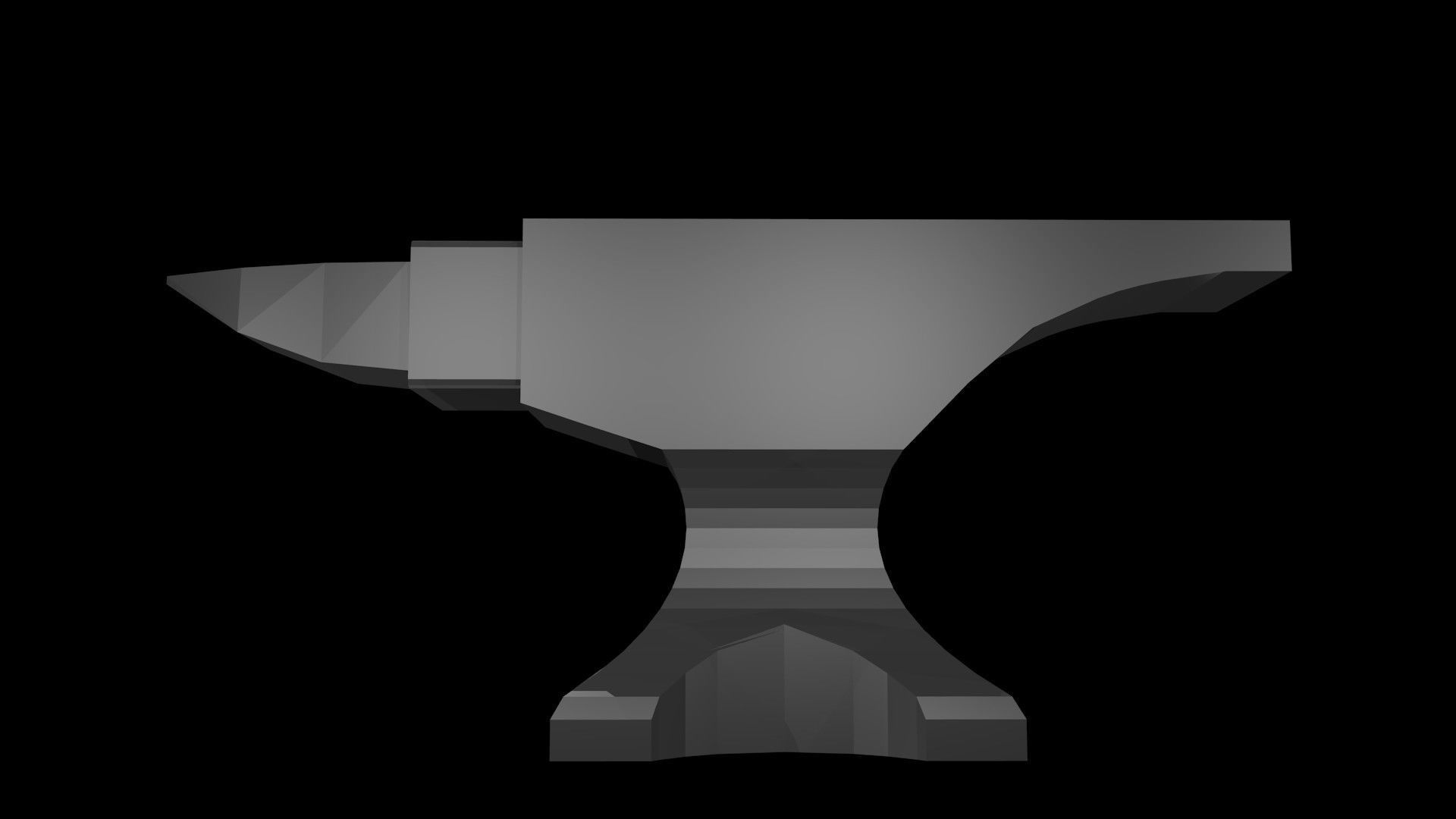 Low poly Anvil Low-poly 3D model_7