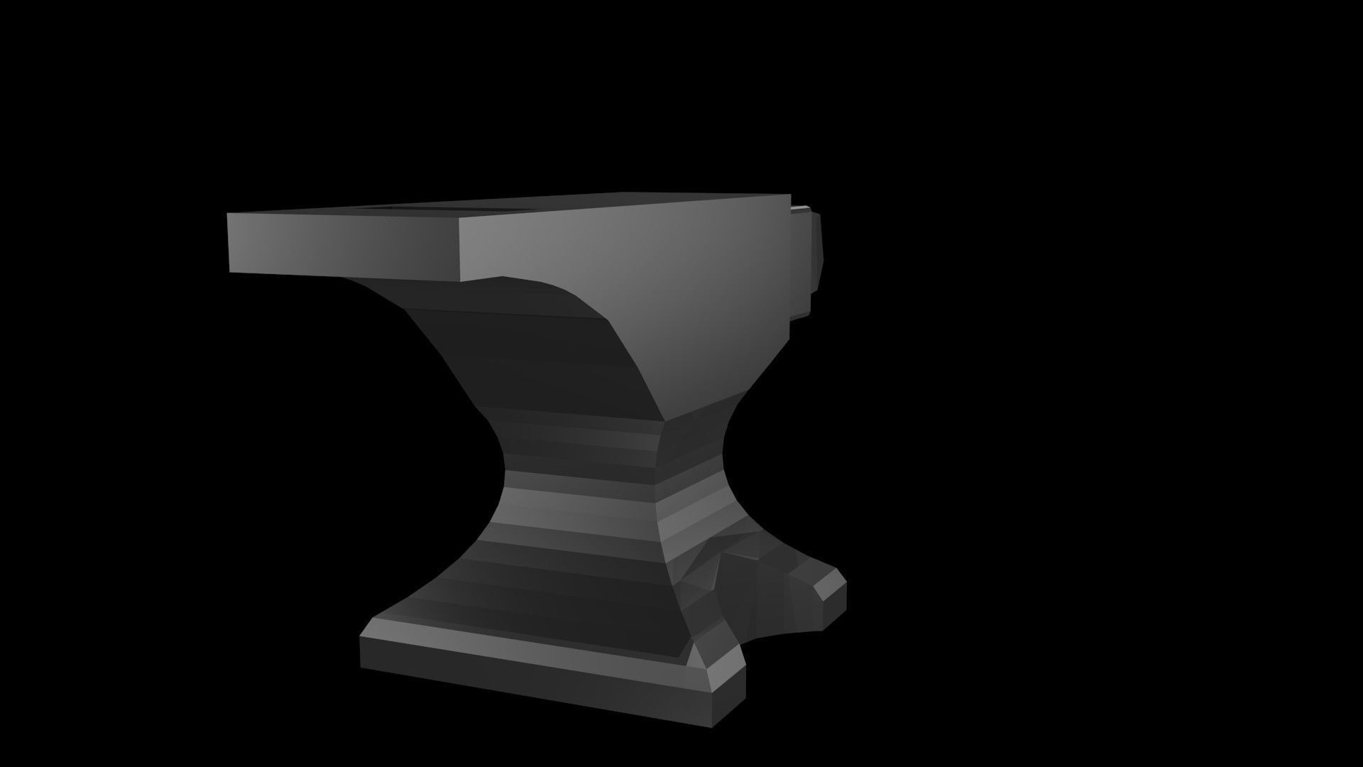Low poly Anvil Low-poly 3D model_3