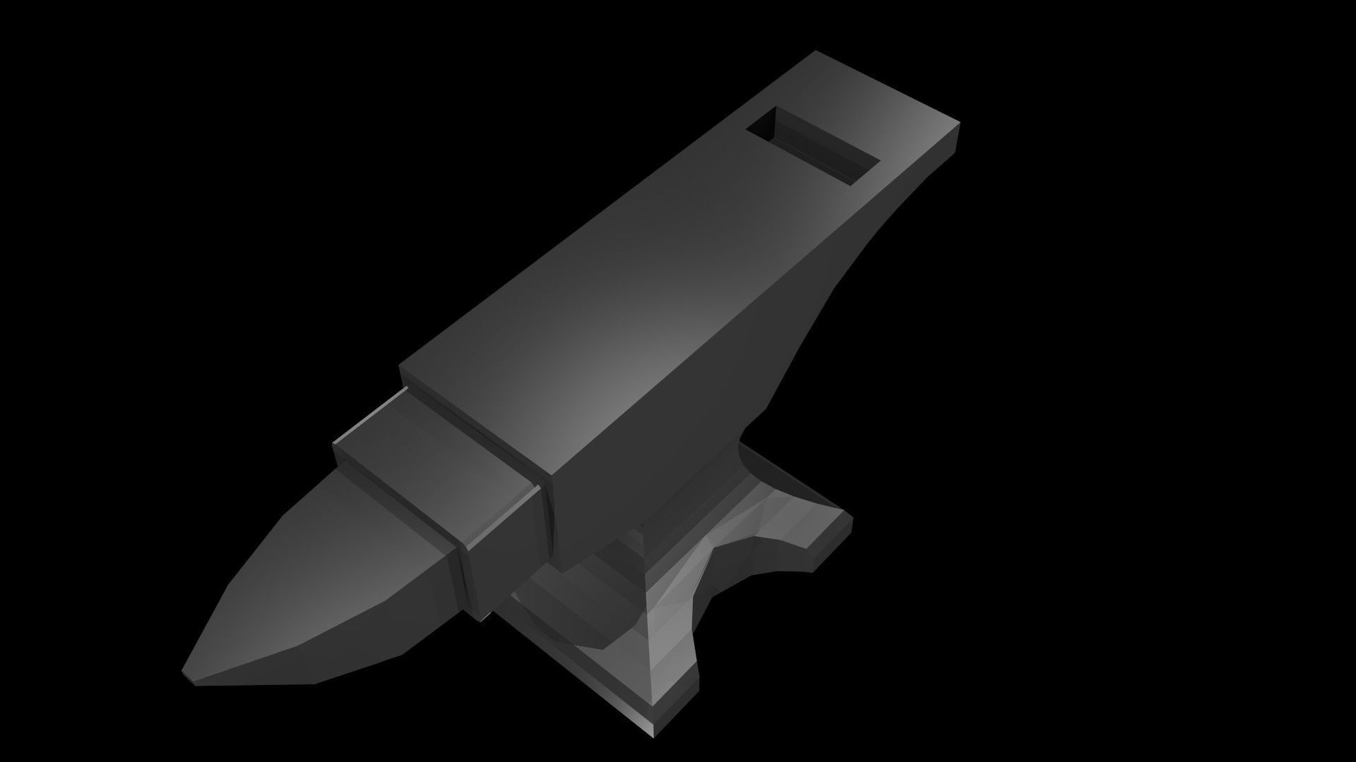 Low poly Anvil Low-poly 3D model_2