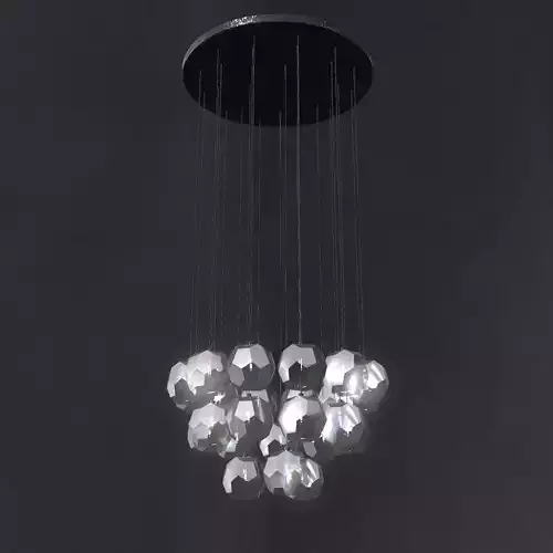 Boule De Cristal Round Cluster Chandelier 3D model