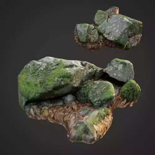 3d scanned nature stone 033