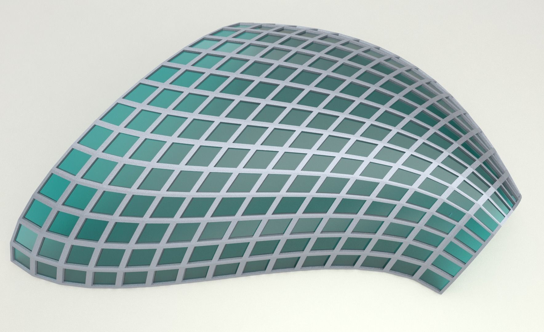 Large structure frame with windows architecture engineering 3D model_3