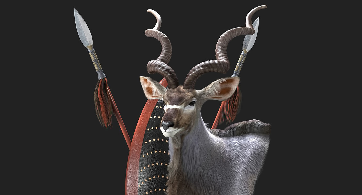 Kudu Trophy 3D model_4