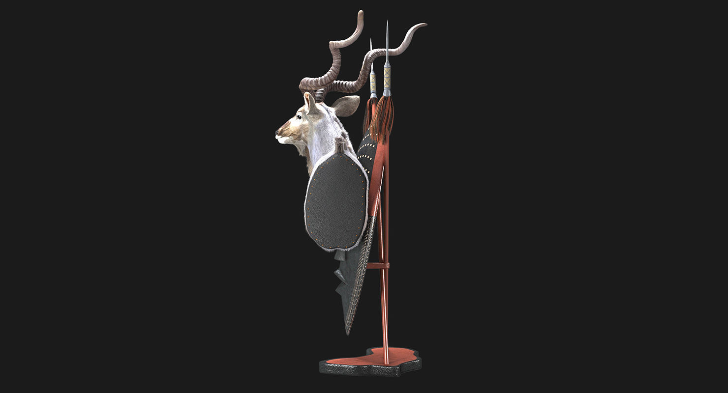 Kudu Trophy 3D model_9