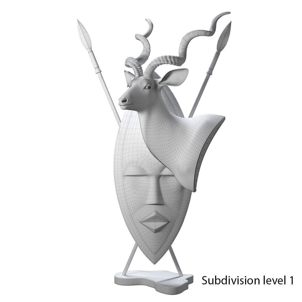 Kudu Trophy 3D model_13