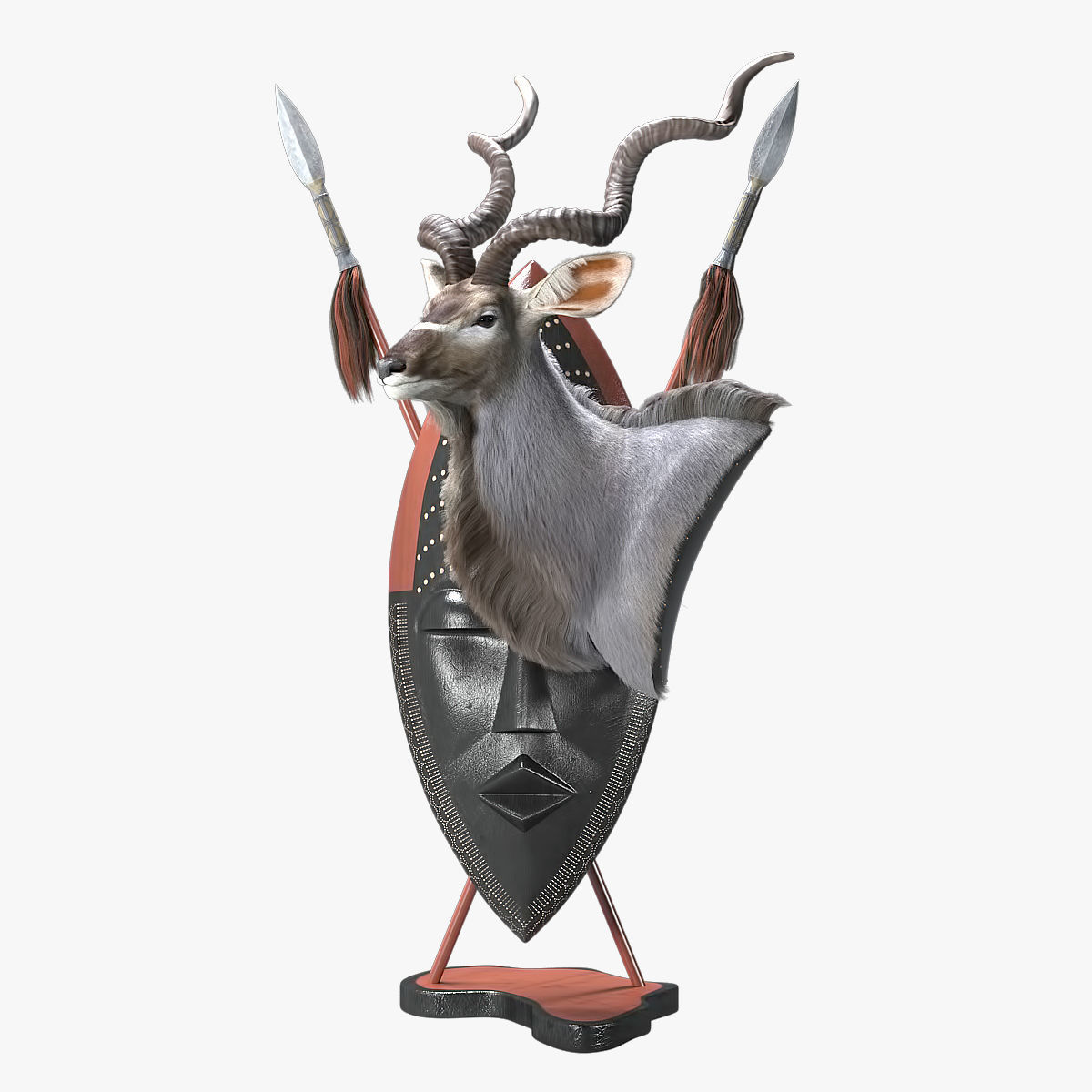 Kudu Trophy 3D model_11