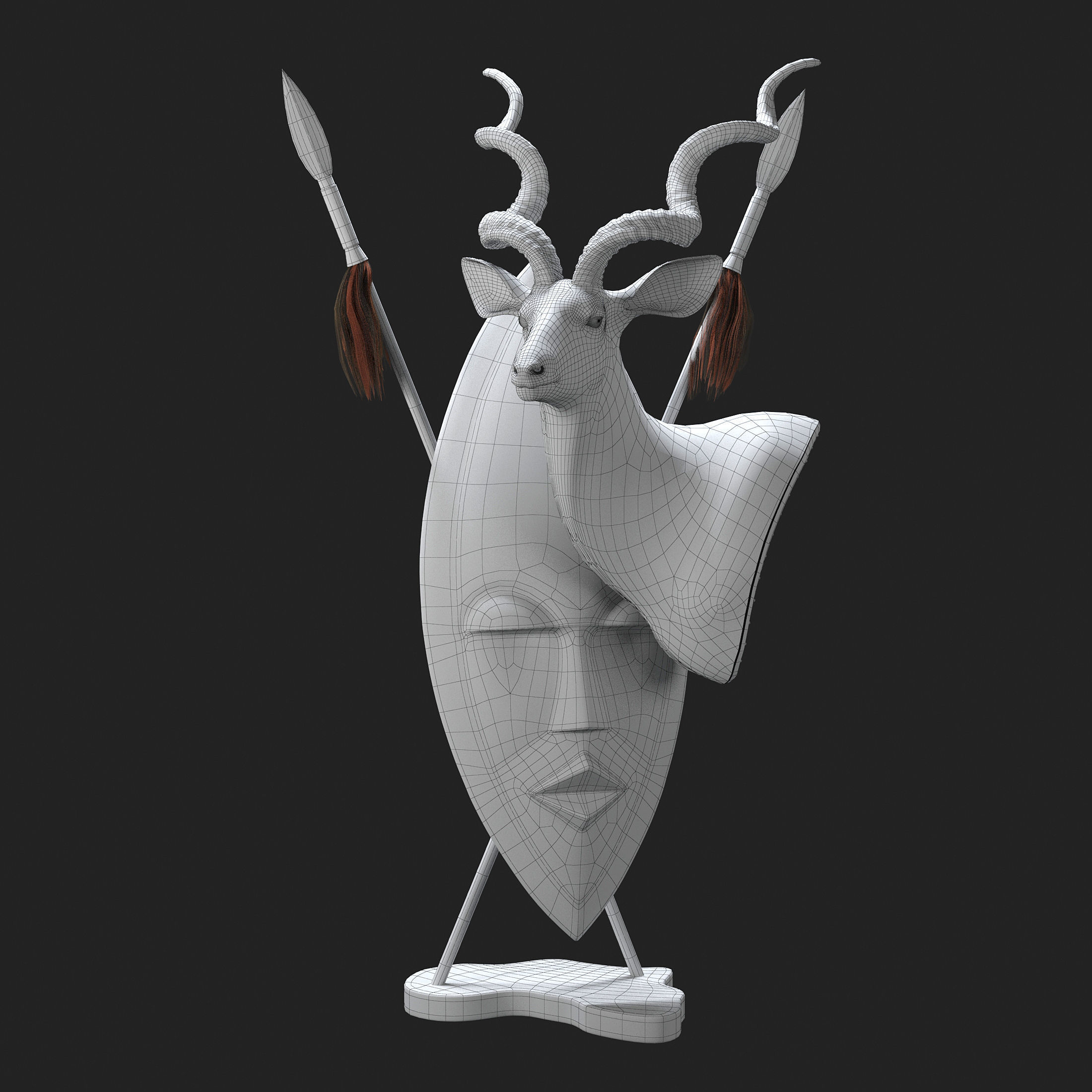 Kudu Trophy 3D model_10