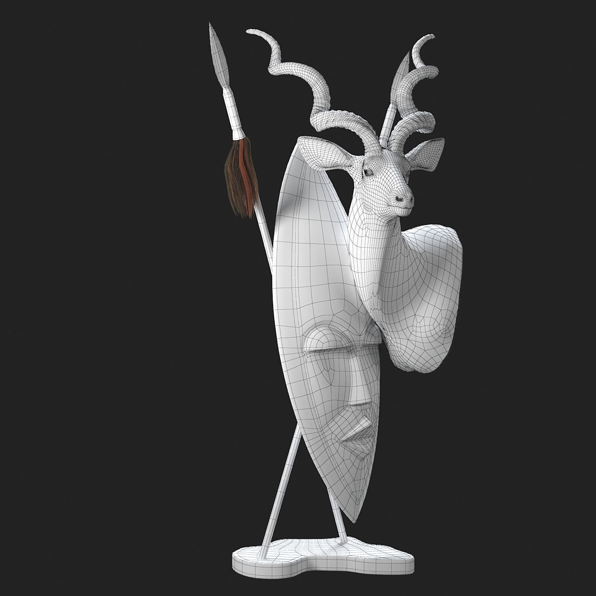 Kudu Trophy 3D model_6