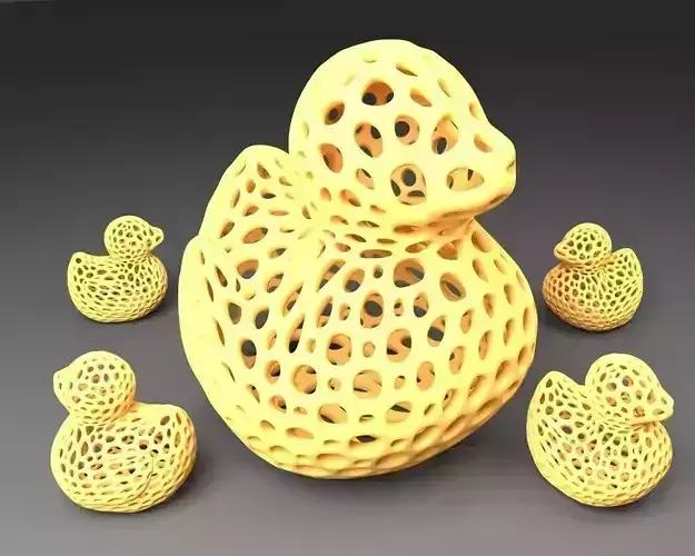 Rubber Duck - Voronoi Style Free 3D print model
