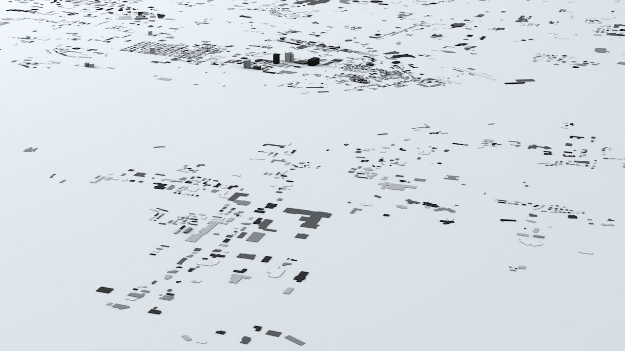 Quebec City Streets and Buildings 3D model_2