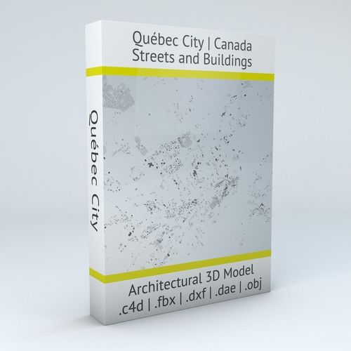 Quebec City Streets and Buildings 3D model