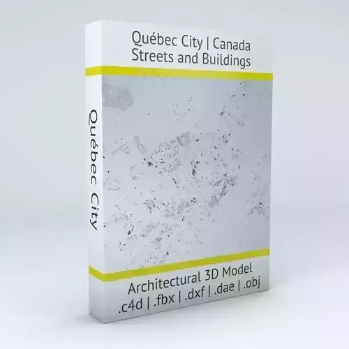 Quebec City Streets and Buildings 3D model