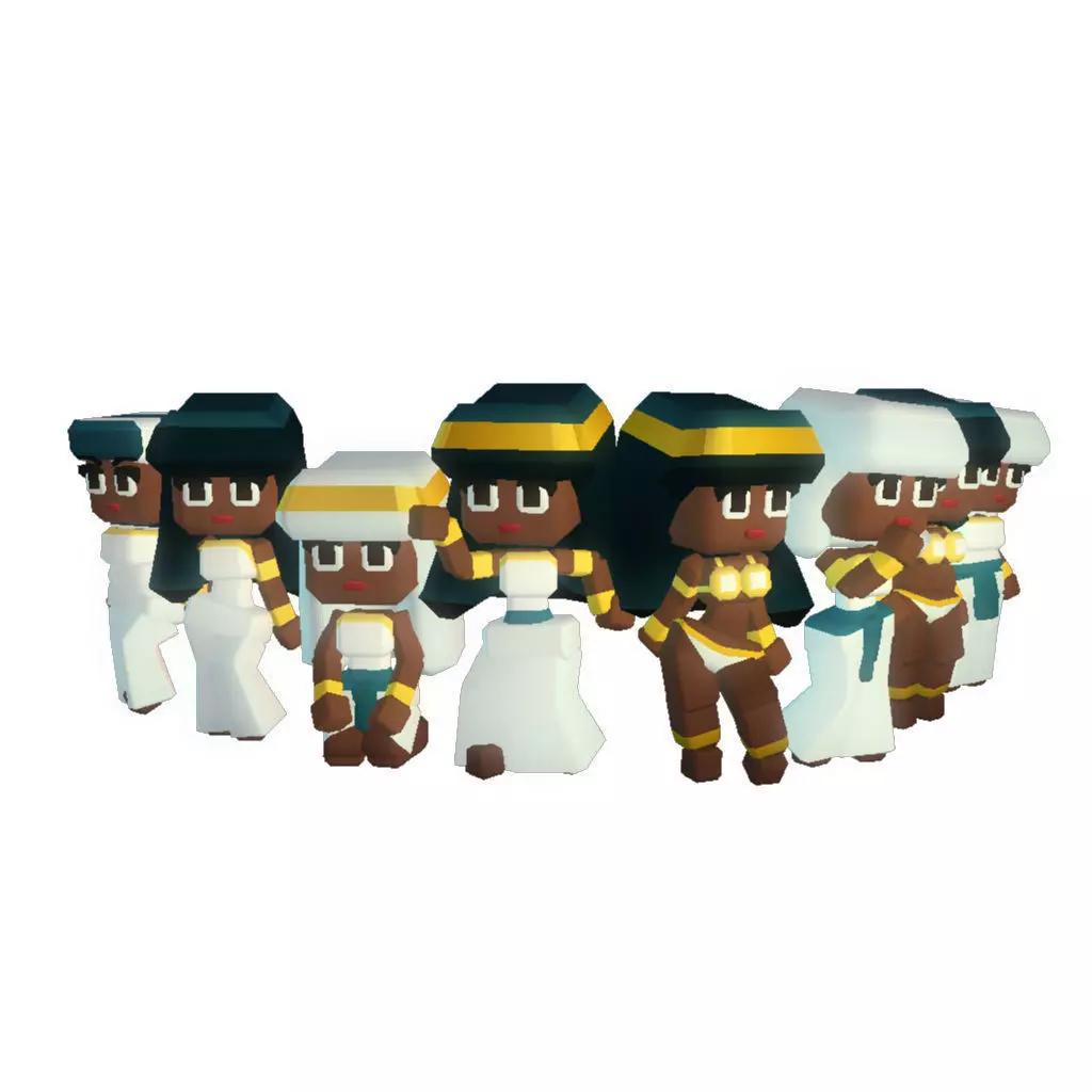 Egyptian Town People - Proto Series Free 3D model