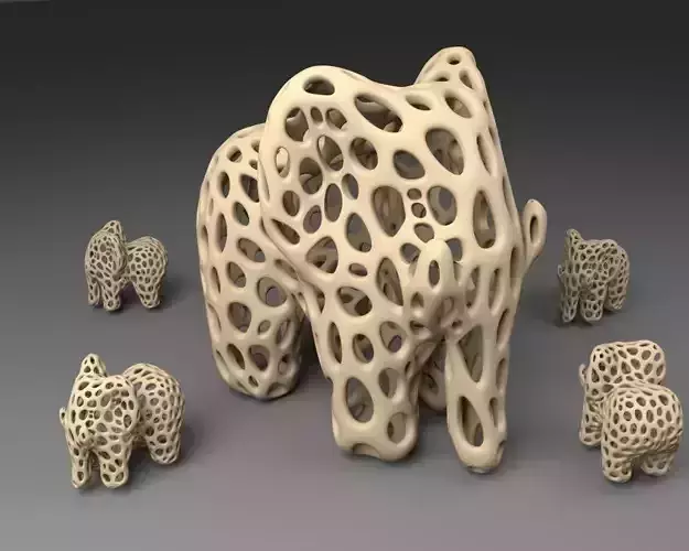 Elephant - Voronoi Style