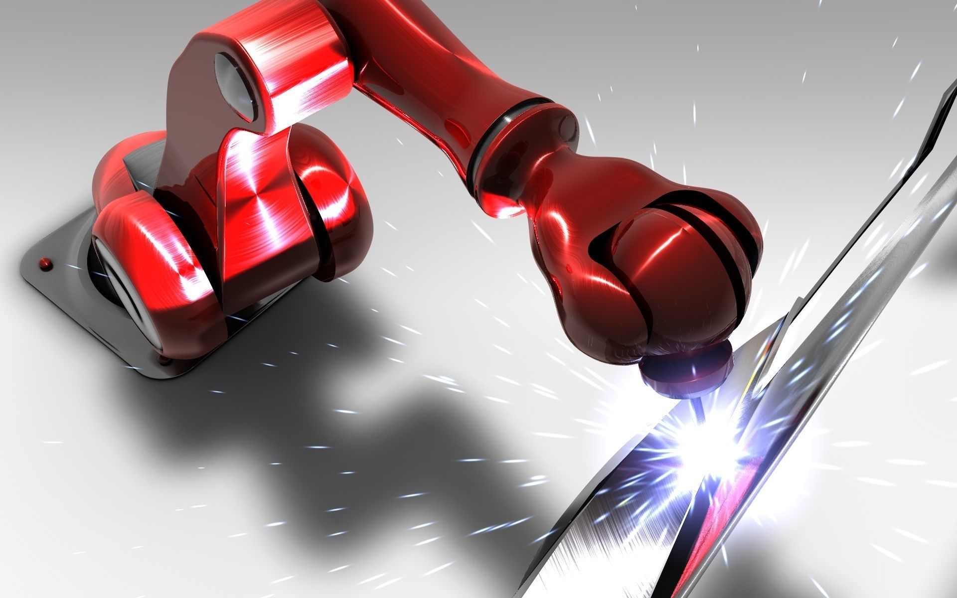 Arm Robot Rigged IK 3D model_4