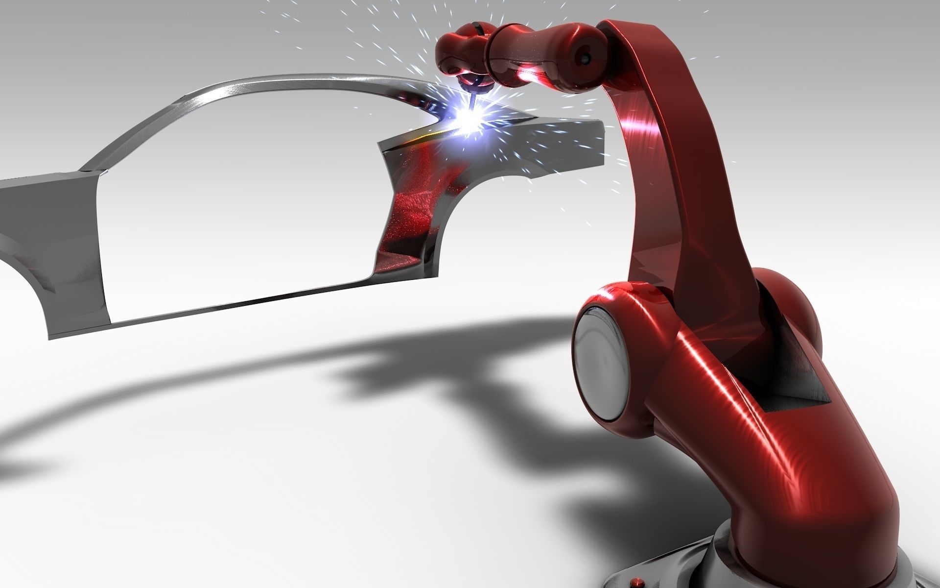 Arm Robot Rigged IK 3D model_1