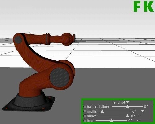 Arm Robot Rigged IK 3D model_6